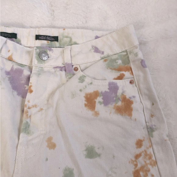 Wild Fable Tie Dye Distressed High Rise Shorts - Picture 3 of 14